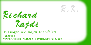 richard kajdi business card